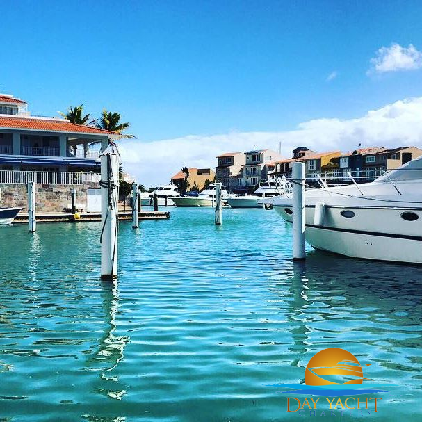 Sailing toward Vieques across calm Caribbean seas, Puerto Rico yacht charter